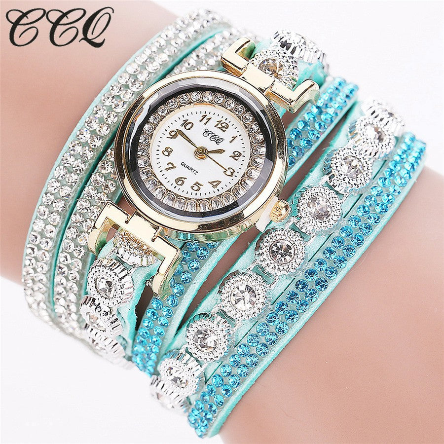 Foreign Trade Hot Ladies Watch Hot Selling Korean Velvet Strap Diamond Winding Women's Bracelet Watch