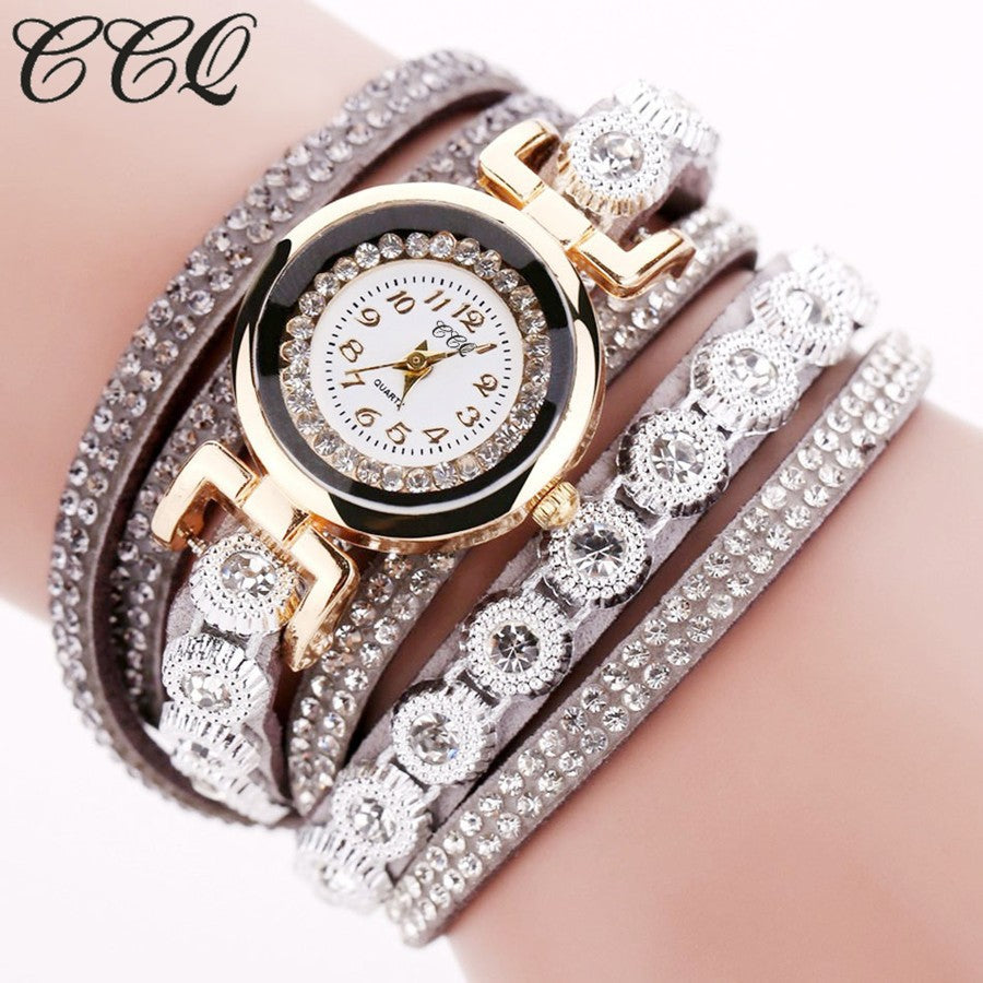 Foreign Trade Hot Ladies Watch Hot Selling Korean Velvet Strap Diamond Winding Women's Bracelet Watch